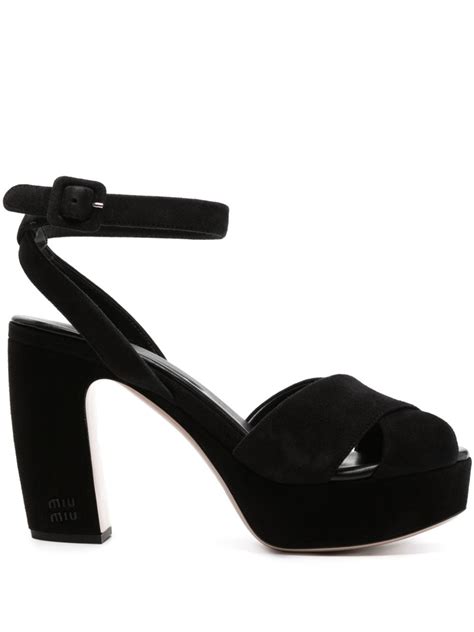 miu miu t platforms black suede wendys lookbook|Miu Miu Women's Suede Platforms .